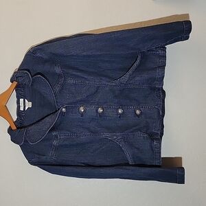 CHRISTOPHER & BANKS Bling Button Jean Jacket XL